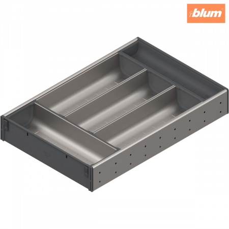 Orga-Line - Blum - ORGA-LINE Set de casete (cu ocupare parţială), pentru TANDEMBOX Sertar, NL=450 mm, KB=400 mm, Lăţime=282 mm, pentru SPACE CORNER, finisaj inox-periat/gri închis ZSI.450BI3EORGA-BE