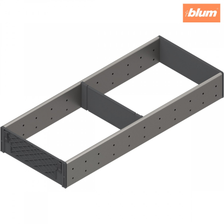 Orga-Line - Blum - ORGA-LINE Set de compartimentare (cu ocupare parţială), pentru TANDEMBOX Sertar, NL=500 mm, KB=350 mm, Lăţime=194 mm, finisaj inox-periat/gri închis ZSI.500FI2NORGA-FE