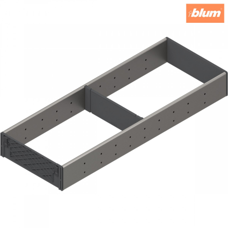 Orga-Line - Blum - ORGA-LINE Set de compartimentare (cu ocupare parţială), pentru TANDEMBOX Sertar, NL=550 mm, KB=350 mm, Lăţime=194 mm, finisaj inox-periat/gri închis ZSI.550FI2NORGA-FE