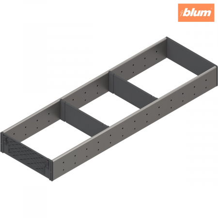 Orga-Line - Blum - ORGA-LINE Set de compartimentare (cu ocupare parţială), pentru TANDEMBOX Sertar, NL=650 mm, KB=350 mm, Lăţime=194 mm, finisaj inox-periat/gri închis ZSI.650FI2NORGA-FE