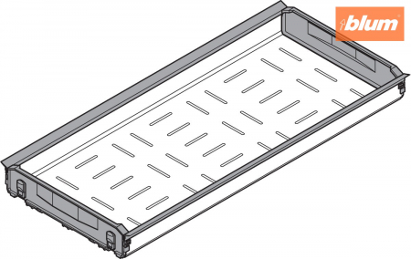 Accesorii pentru compartimentare sertare - ORGA-LINE Tavă pentru sticle, NL=500 mm, KB=275 mm, finisaj inox-şlefuit/gri Z48.27B0I6