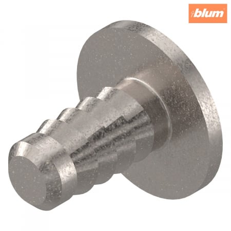 Accesorii balamale - Blum - Plăcuţă de aderenţă TIP-ON pentru uşi, montare prin apăsare, finisaj nichelat 955.1008D
