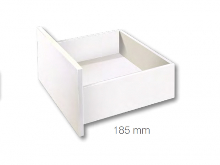 Sertare cu laterale metalice - Set sertar Vision Top adancime 500 mm, inaltime 185 mm, finisaj alb