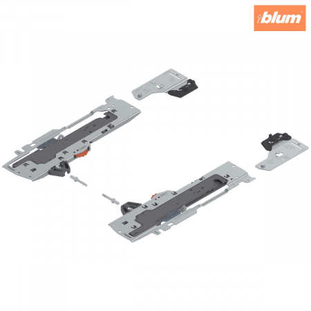 Tandembox Antaro - Blum - set (Unitate TIP-ON BLUMOTION + Declanşator + Adaptor), pentru TANDEMBOX, Tip L3, NL=350-600 mm, Greutate totală a extragerii=15-30 kg, dreapta+stânga, finisaj R7037 gri închis T60B3530