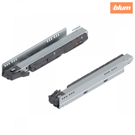 Sisteme pentru sertare - Şina de corp LEGRABOX cu BLUMOTION S, Extragere totală, 40 kg, NL=350 mm, dreapta+stânga, finisaj zincat 750.3501S
