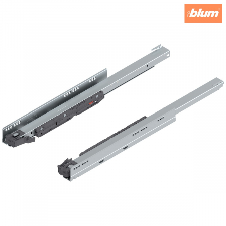 Sisteme pentru sertare - Şina de corp LEGRABOX cu BLUMOTION S, Extragere totală, 40 kg, NL=600 mm, dreapta+stânga, finisaj zincat 750.6001S