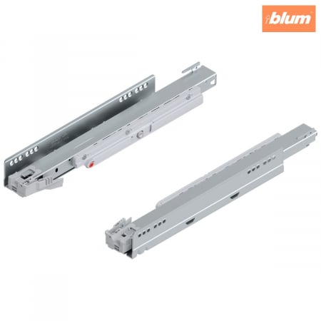 Sisteme pentru sertare - Şina de corp LEGRABOX cu TIP-ON, Extragere totală, 40 kg, NL=400 mm, dreapta+stânga, finisaj zincat 750.4001T