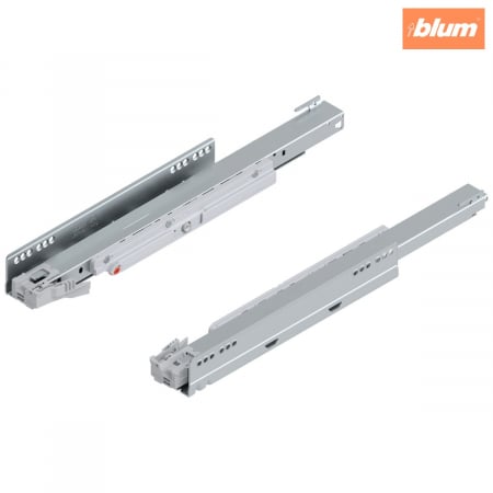 Sisteme pentru sertare - Şina de corp LEGRABOX cu TIP-ON, Extragere totală, 40 kg, NL=450 mm, dreapta+stânga, finisaj zincat 750.4501T
