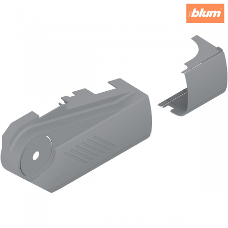 Aventos - Sistem de ridicare pentru uşă basculantă AVENTOS HS, Capac de acoperire pentru mecanismul de ridicare, striat, stânga, pentru SERVO-DRIVE, finisaj gri deschis 21S8001