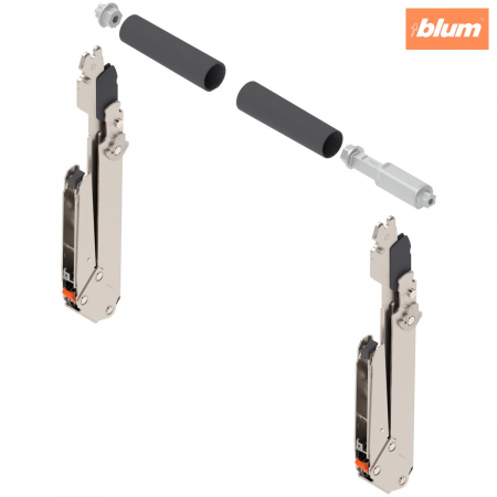 Sisteme deschidere usi - Sistem de ridicare pentru uşă paralelă AVENTOS HL top, Pârghie (set), KH=340-390 mm, simetric, finisaj nichelat 22L3500