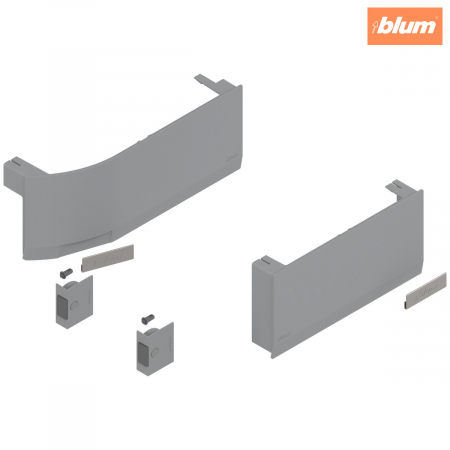 Aventos - Sisteme de ridicare AVENTOS HK top, Capac de acoperire pentru mecanismul de ridicare (incl. Comutator declanşare cu montare în cant, inclus), neted, dreapta+stânga, pentru SERVO-DRIVE, finisaj gri-des