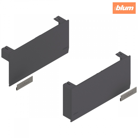 Aventos - Sisteme de ridicare AVENTOS HK top, Capac de acoperire pentru mecanismul de ridicare, neted, dreapta+stânga, finisaj gri-închis/inox-g. 22K8000
