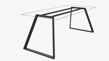 Accesorii mobilier - Structura birou HA Side, pentru lungime blat 2000 mm, finisaj negru