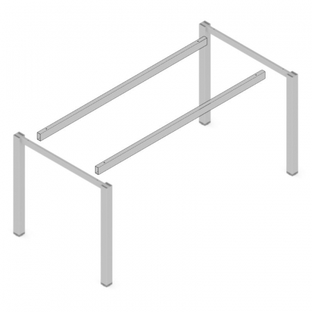 Structuri pentru mese si birouri - Structura birou Hubo 800, pentru lungime blat 1200 mm, finisaj gri