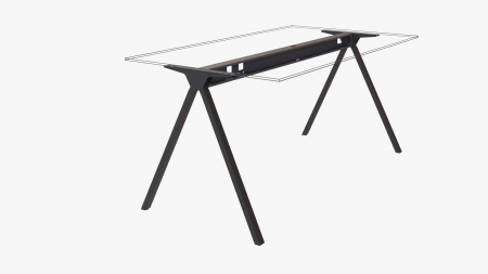 Accesorii mobilier - Structura birou Teen, pentru lungime blat 1000 mm, finisaj negru