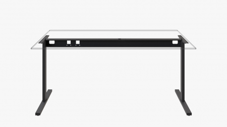 Structura birou Till, pentru lungime blat 1600 mm, finisaj gri [1]