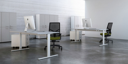 Structura birou Till, pentru lungime blat 1600 mm, finisaj gri [4]
