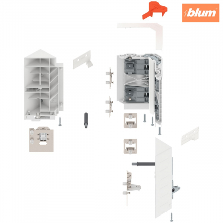 Tandembox Antaro - Blum - SYNCROMOTION pentru TANDEMBOX intivo set, înălţime D, finisaj în culoare "Seidenweiss" (alb sidefat) Z33D0L00A6