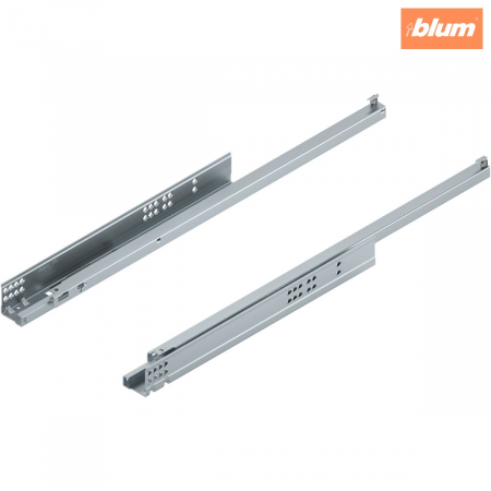 Glisiere - TANDEM BLUMOTION Extragere parţială, Glisare, 30 kg, NL=600 mm, pentru Grosime material placă 17-19 mm, pt cuplaj, stânga/dreapta, finisaj zincat 550F6000B