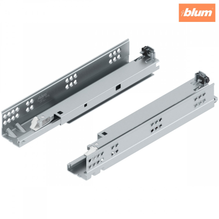 Glisiere - TANDEM TIP-ON Extragere totală, Glisare, 30 kg, NL=300 mm, pentru Grosime material placă 17-19 mm, pt cuplaj, stânga/dreapta, finisaj zincat 560F3000T