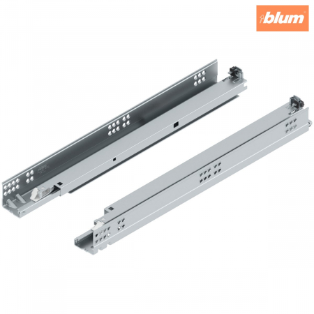 Glisiere - TANDEM TIP-ON Extragere totală, Glisare, 30 kg, NL=500 mm, pentru Grosime material placă 17-19 mm, pt cuplaj, stânga/dreapta, finisaj zincat 560F5000T