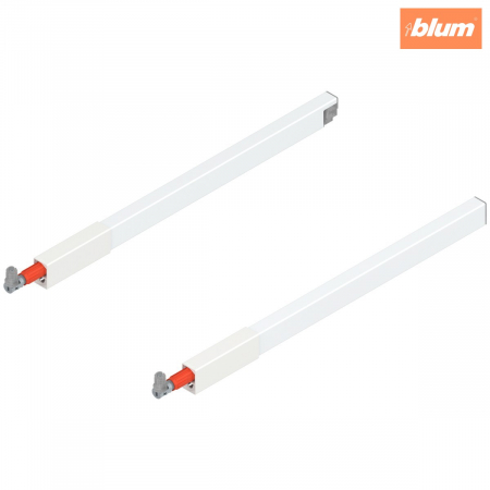 Tandembox Antaro - Blum - TANDEMBOX Lonjeron (sus), pentru Extragere cu front înalt, NL=400 mm, dreapta+stânga, pentru TANDEMBOX antaro, finisaj în culoare "Seidenweiss" (alb sidefat) ZRG.337RSICRE*R+L