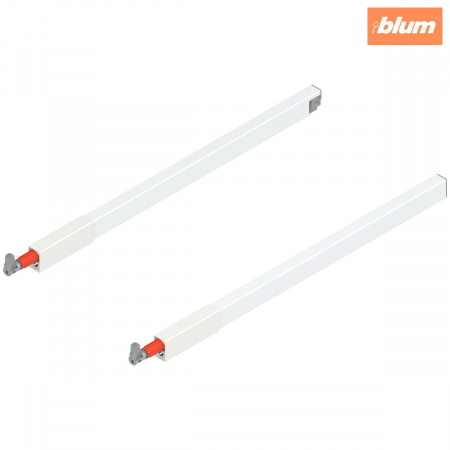 Tandembox Antaro - Blum - TANDEMBOX Lonjeron (sus), pentru Extragere cu front înalt, NL=450 mm, dreapta+stânga, pentru TANDEMBOX antaro, finisaj în culoare "Seidenweiss" (alb sidefat) ZRG.387RSICRE*R+L