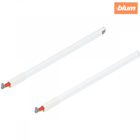 Tandembox Antaro - Blum - TANDEMBOX Lonjeron (sus), pentru Extragere cu front înalt, NL=550 mm, dreapta+stânga, pentru TANDEMBOX antaro, finisaj în culoare "Seidenweiss" (alb sidefat) ZRG.487RSICRE*R+L