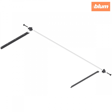 Tandembox Antaro - Blum - TANDEMBOX Mecanism de stabilizare laterală (construibil în sus), NL=500 mm, KB=1200 mm, Extensie totală, Sertar/extragere cu front înalt, finisaj R7037 gri închis ZST.500BA
