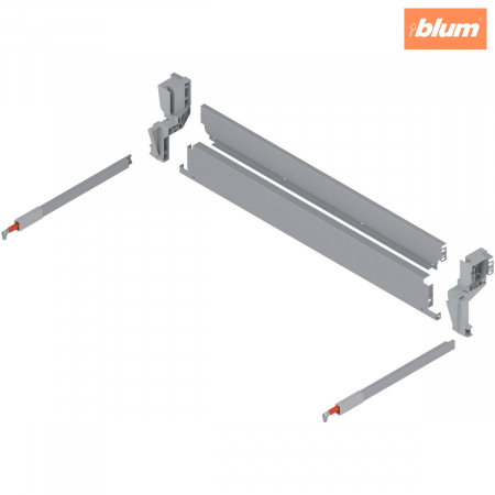 Tandembox Antaro - Blum - TANDEMBOX Spate metalic pentru extragerea suspendată pentru coşul de gunoi, Înălţime M (96,5 mm), LW=860-864 mm, finisaj R9006 gri-al/gri-alb Z30M833S0W