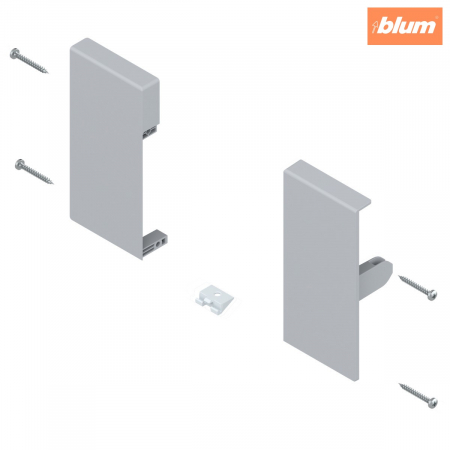 Tandembox Antaro - Blum - TANDEMBOX Suporturi de front, înălţime K, pentru sertar interior, dreapta+stânga, pentru TANDEMBOX antaro, finisaj gri-aluminiu ZIF.71K0
