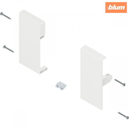 Tandembox Antaro - Blum - TANDEMBOX Suporturi de front, înălţime K, pentru sertar interior, dreapta+stânga, pentru TANDEMBOX antaro, finisaj în culoare "Seidenweiss" (alb sidefat) ZIF.71K0
