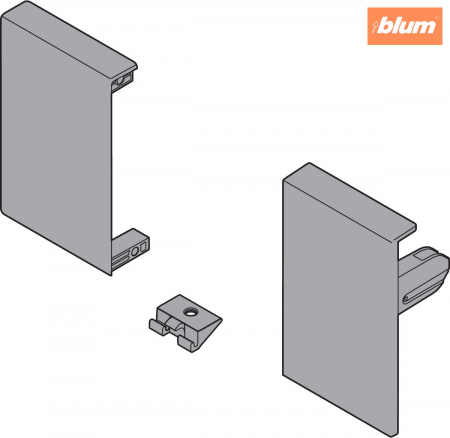 TANDEMBOX Suporturi de front, înălţime M, pentru sertar interior, dreapta+stânga, pentru TANDEMBOX antaro, finisaj gri-aluminiu ZIF.71M0 [1]