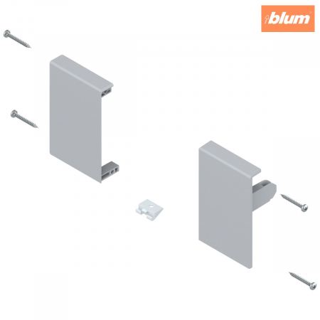 Tandembox Antaro - Blum - TANDEMBOX Suporturi de front, înălţime M, pentru sertar interior, dreapta+stânga, pentru TANDEMBOX antaro, finisaj gri-aluminiu ZIF.71M0