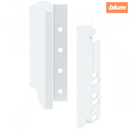 Tandembox Antaro - Blum - TANDEMBOX Suporturi pentru spate de lemn, Înălţime C (192 mm), pentru SPACE CORNER, dreapta+stânga, finisaj în culoare "Seidenweiss" (alb sidefat) Z30C000S.45ECK-RW