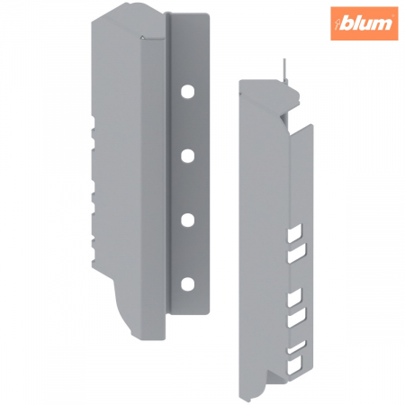 Tandembox Antaro - Blum - TANDEMBOX Suporturi pentru spate de lemn, Înălţime C (192 mm), pentru SPACE CORNER, dreapta+stânga, finisaj R9006 gri aluminiu Z30C000S.45ECK-RW