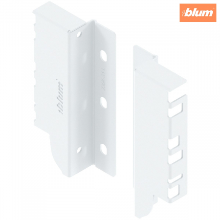 Tandembox Antaro - Blum - TANDEMBOX Suporturi pentru spate de lemn, Înălţime K (128,5 mm), dreapta+stânga, finisaj în culoare "Seidenweiss" (alb sidefat) Z30K000S