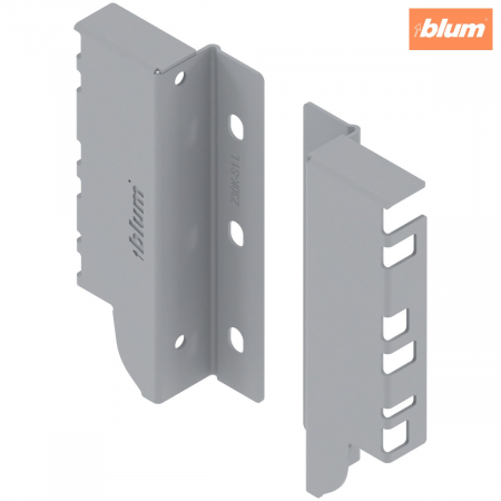 Tandembox Antaro - Blum - TANDEMBOX Suporturi pentru spate de lemn, Înălţime K (128,5 mm), dreapta+stânga, finisaj R9006 gri aluminiu Z30K000S