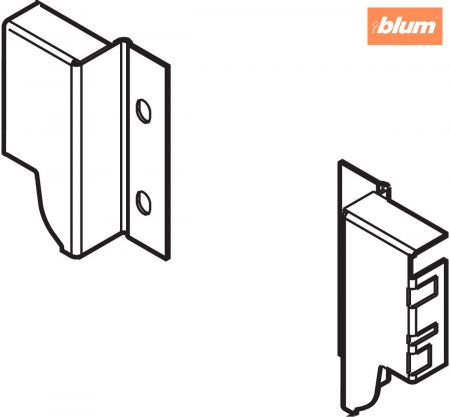 TANDEMBOX Suporturi pentru spate de lemn, Înălţime M (96,5 mm), dreapta+stânga, finisaj R9006 gri aluminiu Z30M000S.04HO-RW [1]