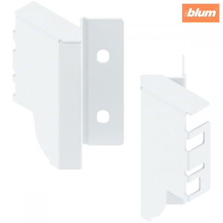 Tandembox Antaro - Blum - TANDEMBOX Suporturi pentru spate de lemn, Înălţime M (96,5 mm), pentru SPACE CORNER, dreapta+stânga, finisaj în culoare "Seidenweiss" (alb sidefat) Z30M000S.45ECK-RW