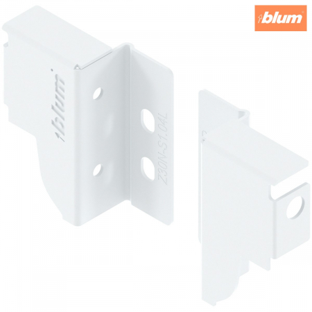 Tandembox Antaro - Blum - TANDEMBOX Suporturi pentru spate de lemn, Înălţime N (81,5 mm), dreapta+stânga, finisaj în culoare "Seidenweiss" (alb sidefat) Z30N000S.04HO-RW