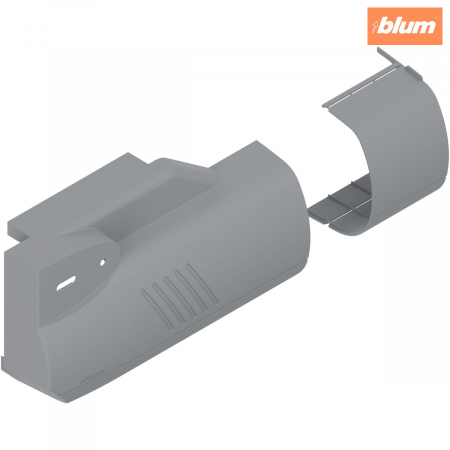 Aventos - Uşa pivotantă AVENTOS HK, Capac de acoperire pentru mecanismul de ridicare, striat, stânga, pentru SERVO-DRIVE, finisaj gri deschis 21K8001