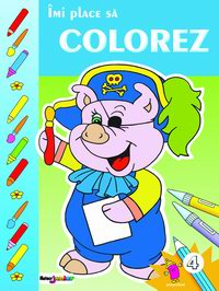 Carti de colorat - Imi place sa colorez. Vol. IV (coperta albastra)