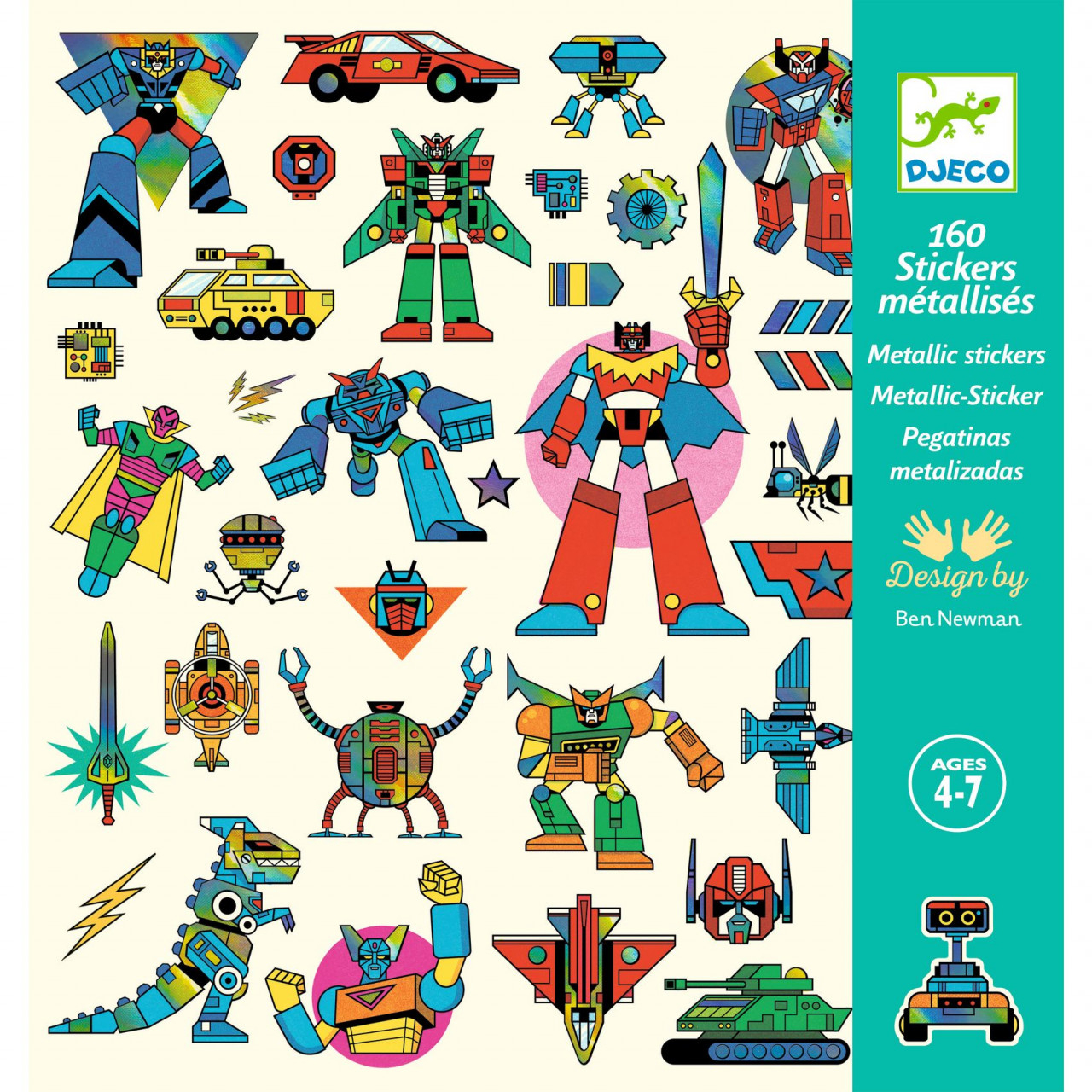 Abtibilduri metalice Roboti, Djeco [1]