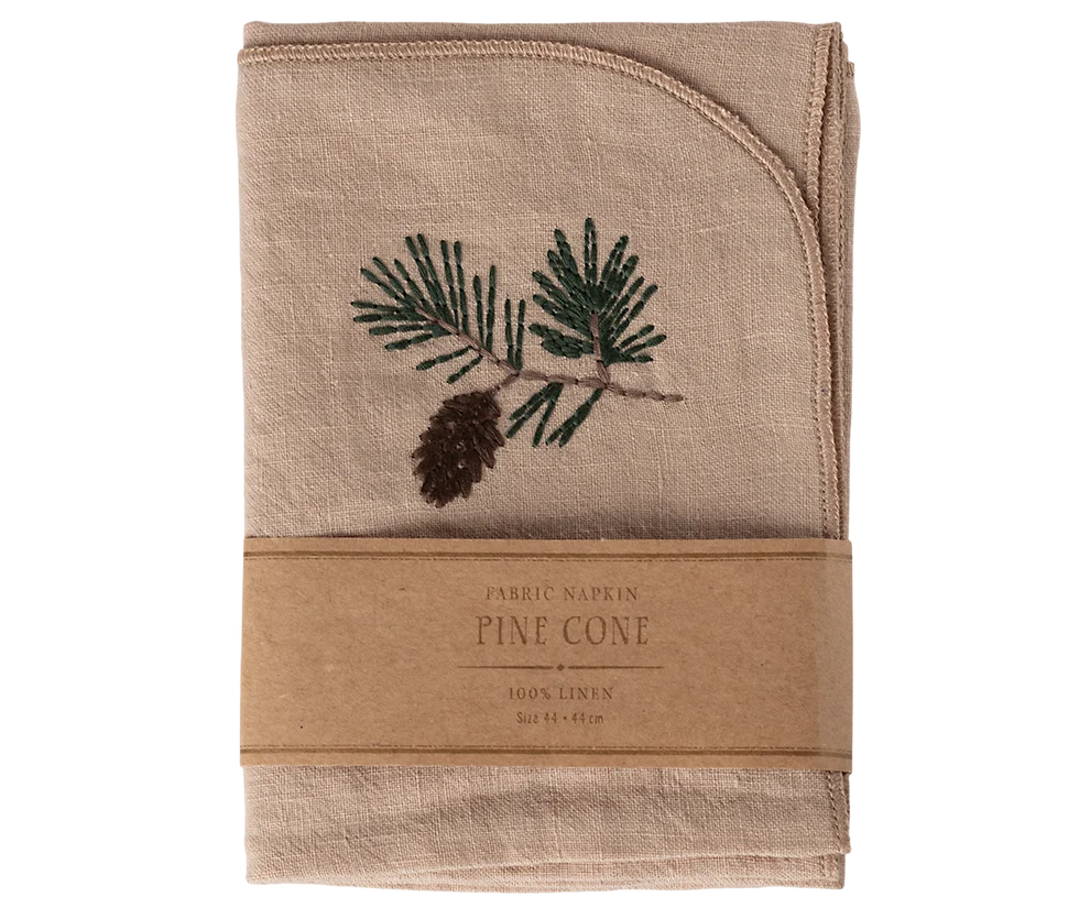 accesorii maileg craciun - Șervețel din material textil - Con de pin [3]