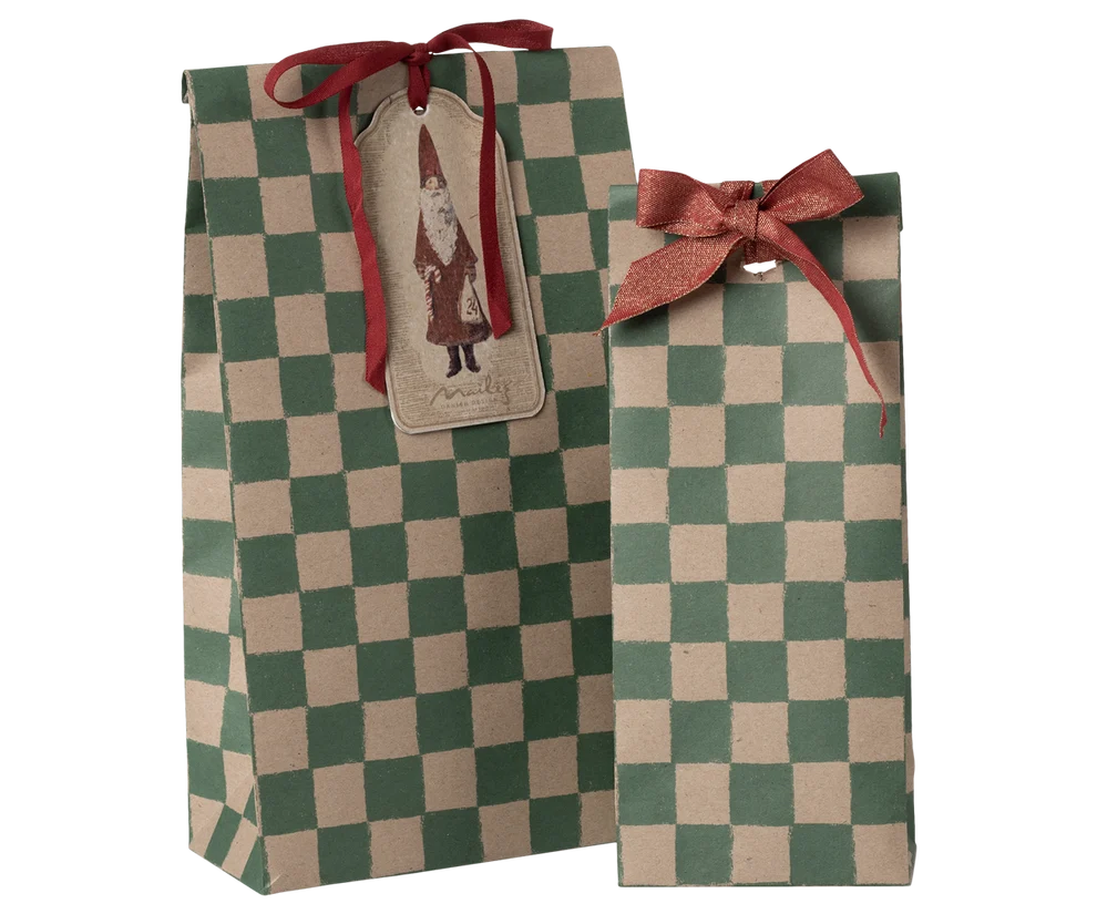 ACCESORII MAILEG - Pungă cadou, Mini - Carouri - Verde [2]