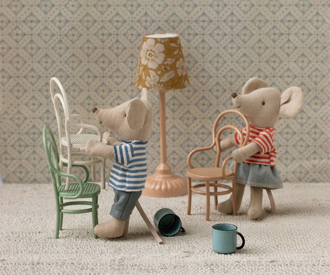 accesorii maileg - Scaun vintage, Șoarece, Pudră  roz [2]