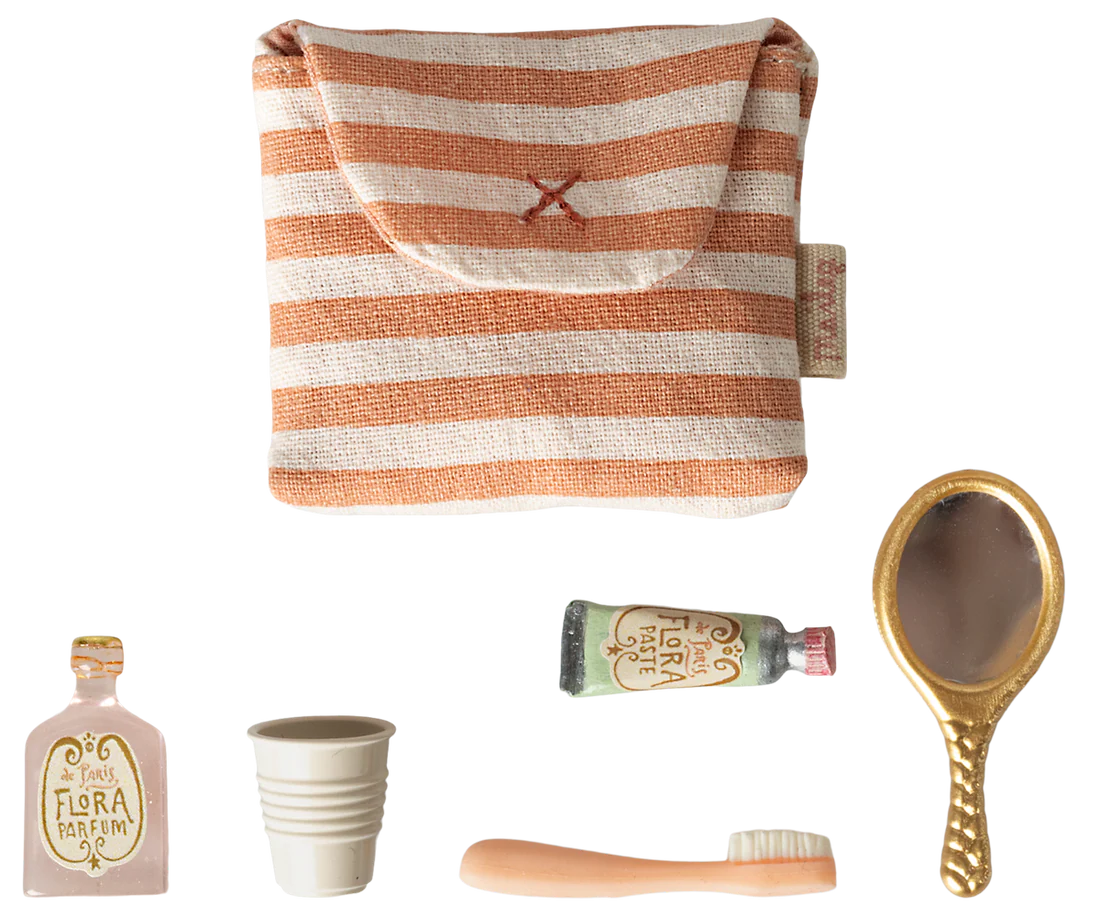 accesorii maileg - Set periuță de dinți, Șoarece - Cu dungi roșii [4]