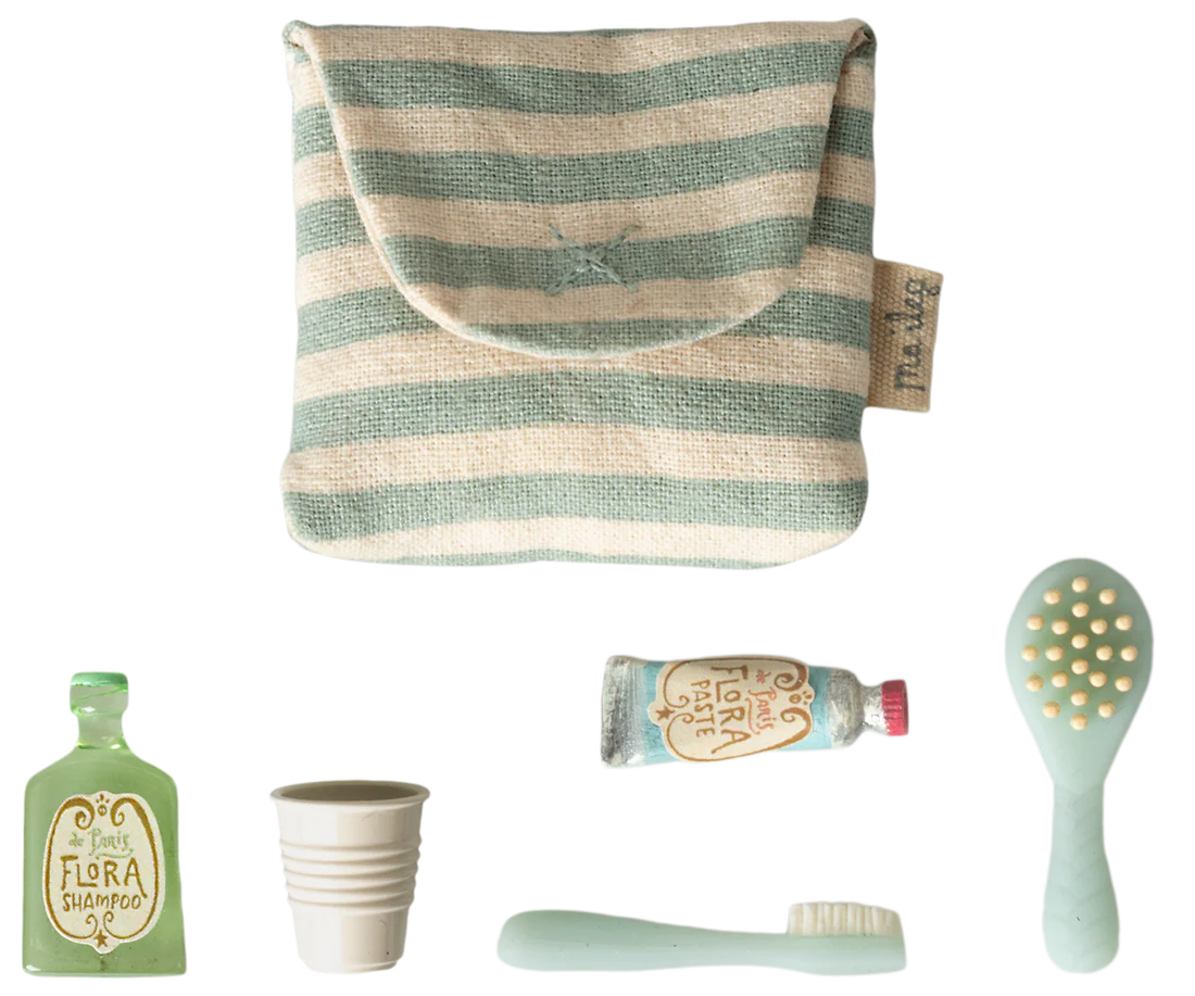 accesorii maileg - Set periuță de dinți, Șoarece - Cu dungi albastre [4]