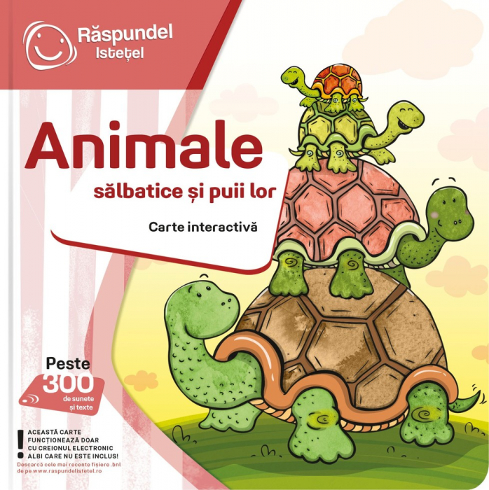 ANIMALE SĂLBATICE ȘI PUII LOR, CARTE INTERACTIVĂ [3]